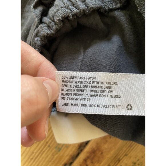 Universal Thread Womens black gray Shorts M‎ linen elastic waist drawstring - Picture 5 of 6